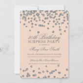 Verrassend 30e verjaardag Silver Glitter Blush Kaart (Voorkant)
