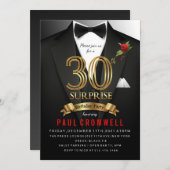 Verrassend 30e verjaardag Tuxedo Uitnodiging (Voorkant / Achterkant)