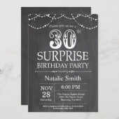 Verrassend 30e verjaardag Uitnodigingskarton Kaart (Voorkant / Achterkant)