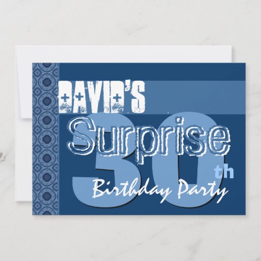 Verrassend 30e verjaardag voor hem Blue Steampunk Kaart (Voorkant)