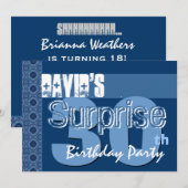 Verrassend 30e verjaardag voor hem Blue Steampunk Kaart (Voorkant / Achterkant)