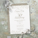 Verrassend 30th Wedding Jubileum Harten Confetti Kaart<br><div class="desc">Met een delicaat liefdeshartenconfetti. Personaliseer je speciale 30 jaar parelfeest verrassingspartijinformatie in het schrift. Ontworpen door: Thisnotme©</div>