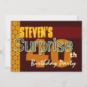 Verrassend 40e verjaardag goud en chocolade sterre kaart (Voorkant)