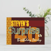 Verrassend 40e verjaardag goud en chocolade sterre kaart (Staand voorkant)