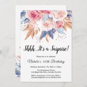 Verrassend 40e verjaardag Waterverf botanische flo Kaart (Voorkant / Achterkant)