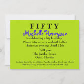 Verrassend 50e dag-uitnodiging kaart (Voorkant)