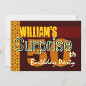 Verrassend 50e verjaardag goud en chocolade sterre kaart (Voorkant)