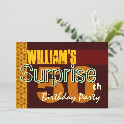 Verrassend 50e verjaardag goud en chocolade sterre kaart (Staand voorkant)