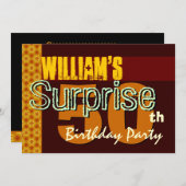 Verrassend 50e verjaardag goud en chocolade sterre kaart (Voorkant / Achterkant)