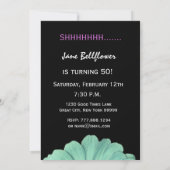 Verrassend 50e verjaardag Turquoise en Paarse Dais Kaart (Achterkant)