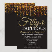 Verrassend 50e verjaardag, vijftig en verbazingwek kaart (Voorkant / Achterkant)