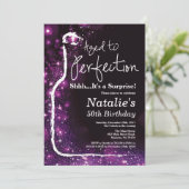 Verrassend 50e verjaardag wijn met perfecte perfec kaart (Staand voorkant)