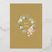 Verrassend 50th Wedding Jubileum Party Gold Folie Uitnodiging (Achterkant)