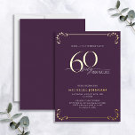 Verrassend 60 & Fabulous Paars & Gold Birthday Fol Folie Uitnodiging<br><div class="desc">Het is je speciale verjaardag, en het is tijd om te vieren! Wil je de beste baard in de stad gooien? Zorg ervoor dat het met de hoogste stijl van start gaat met deze verrassingsaanval van 60 jaar en de Folie van Fabulous Paars & Gold Birthday. Het zal zeker de...</div>