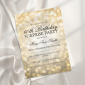 Verrassend 60e verjaardag Gold Glitter Lights Kaart