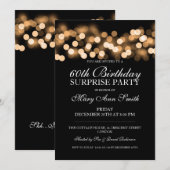 Verrassend 60e verjaardag Gold Hollywood Glam Kaart (Voorkant / Achterkant)