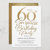 Verrassend 60e verjaardag Gold Kaart (Voorkant / Achterkant)
