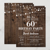 Verrassend 60e verjaardag Rustic Kaart (Voorkant / Achterkant)