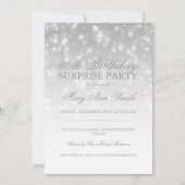 Verrassend 60e verjaardag Silver Bokeh Sparkle Lig Kaart (Voorkant)