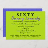 Verrassend 60e verjaardag Uitnodiging Shhh (Voorkant / Achterkant)