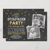 Verrassend 60e verjaardagsuitnodiging Chalkboard M Kaart (Voorkant / Achterkant)