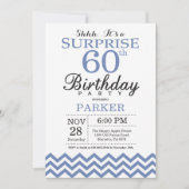 Verrassend 60th Birthday Blue Chevron Kaart (Voorkant)