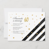 Verrassend 60th Birthday Script Gold Geometric Kaart (Achterkant)