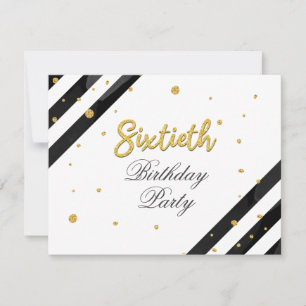 Verrassend 60th Birthday Script Gold Geometric Kaart