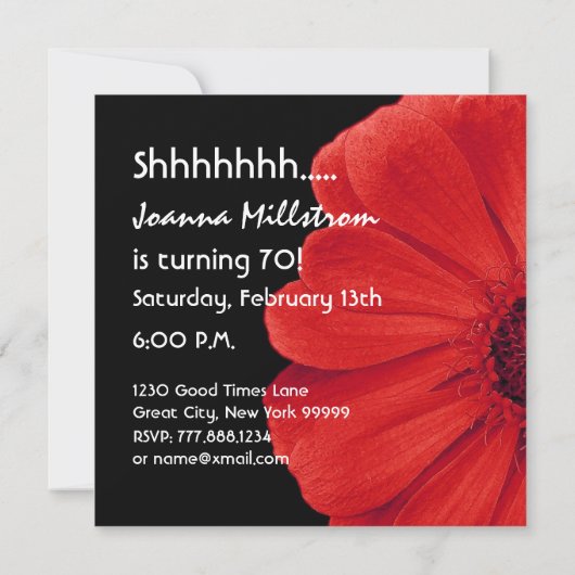 Verrassend 70e verjaardag Ellegant Daisy Flower Kaart (Achterkant)