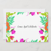 Verrassend 70e verjaardag Floral Uitnodiging (Achterkant)