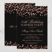 Verrassend 70e verjaardag Roos Gold Foil Kaart (Voorkant / Achterkant)