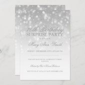 Verrassend 70e verjaardag Silver Bokeh Sparkle Lig Kaart (Voorkant / Achterkant)