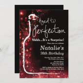 Verrassend 70e verjaardag Wijn met perfecte Red Kaart (Voorkant / Achterkant)