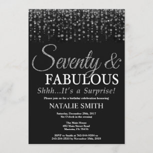 Verrassend 70e verjaardag Zeventig en Fabulous Sil Kaart