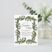 Verrassend 75e verjaardag Groene Bladeren Vrouwen Kaart (Staand voorkant)