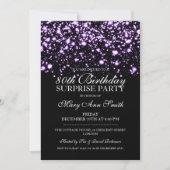 Verrassend 80e verjaardag Paarse Midnight Glam Kaart (Voorkant)