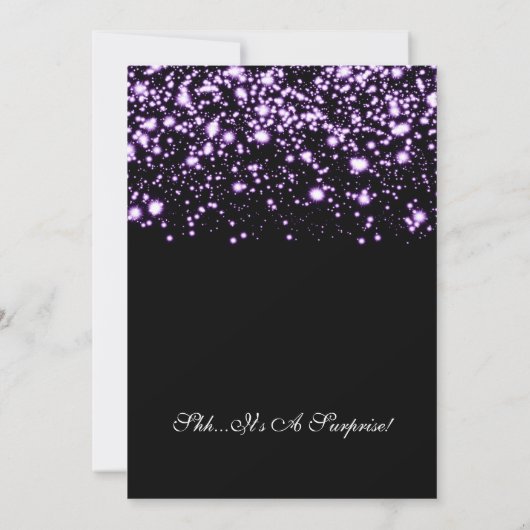 Verrassend 80e verjaardag Paarse Midnight Glam Kaart (Achterkant)