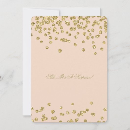 Verrassend 90e verjaardag Gold Glitter Blush Pink Kaart (Achterkant)