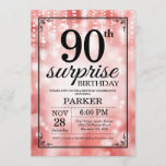 Verrassend 90th Birthday Invitation Red Glitter Kaart<br><div class="desc">Verrassend 90th Birthday Uitnodiging met Rode Koord Lichten met Rode Glitter Achtergrond. Rode verjaardag. Volwassen verjaardag. Mannen of vrouwen uitgenodigd. 13e 15e 16e 18e 21e 30e 40e 50e 60e 70e 90e 100e, elke leeftijd. Voor verdere aanpassing, te klikken gelieve de knoop "van de Aanpassing het"en ons ontwerphulpmiddel te gebruiken om...</div>