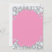 Verrassend 90th Birthday Pink en Silver Diamond Kaart (Achterkant)