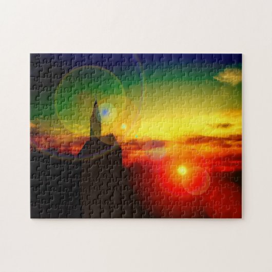 Verrassend Afbeelding van de Sunset Church Legpuzzel (Horizontaal)