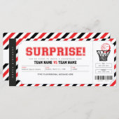 Verrassend Basketball Game Persoonlijk Gift Ticket (Voorkant / Achterkant)