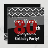 Verrassend Birthday Modern Black en White Pattern Kaart (Voorkant / Achterkant)