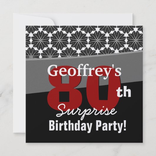 Verrassend Birthday Modern Black en White Pattern Kaart (Voorkant)