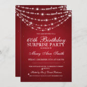 Verrassend Birthday-partij — Rood Kaart (Voorkant / Achterkant)