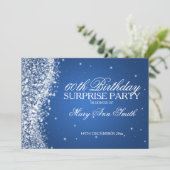 Verrassend Birthday Party Sparging Wave Blue Kaart (Staand voorkant)