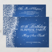 Verrassend Birthday Party Sparging Wave Blue Kaart (Voorkant / Achterkant)
