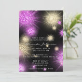 Verrassend Birthday Party Sweet 16Glitter Pink Gol Kaart (Staand voorkant)