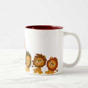 Verrassend! Cute Cartoon Lions Mok