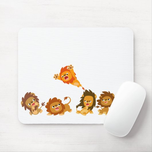 Verrassend! Cute Cartoon Lions Mousepad Muismat (Met muis)